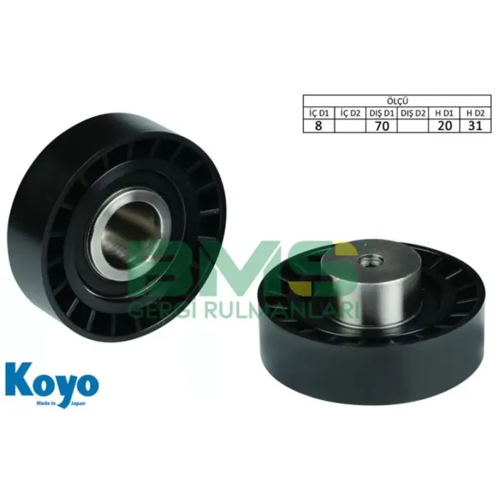 Alternator Gergi Rulmani 08×70x20 / 31 Plastik (Plastic) Rover 214 216 218 414 | BMS 188 | OEM PQR10027