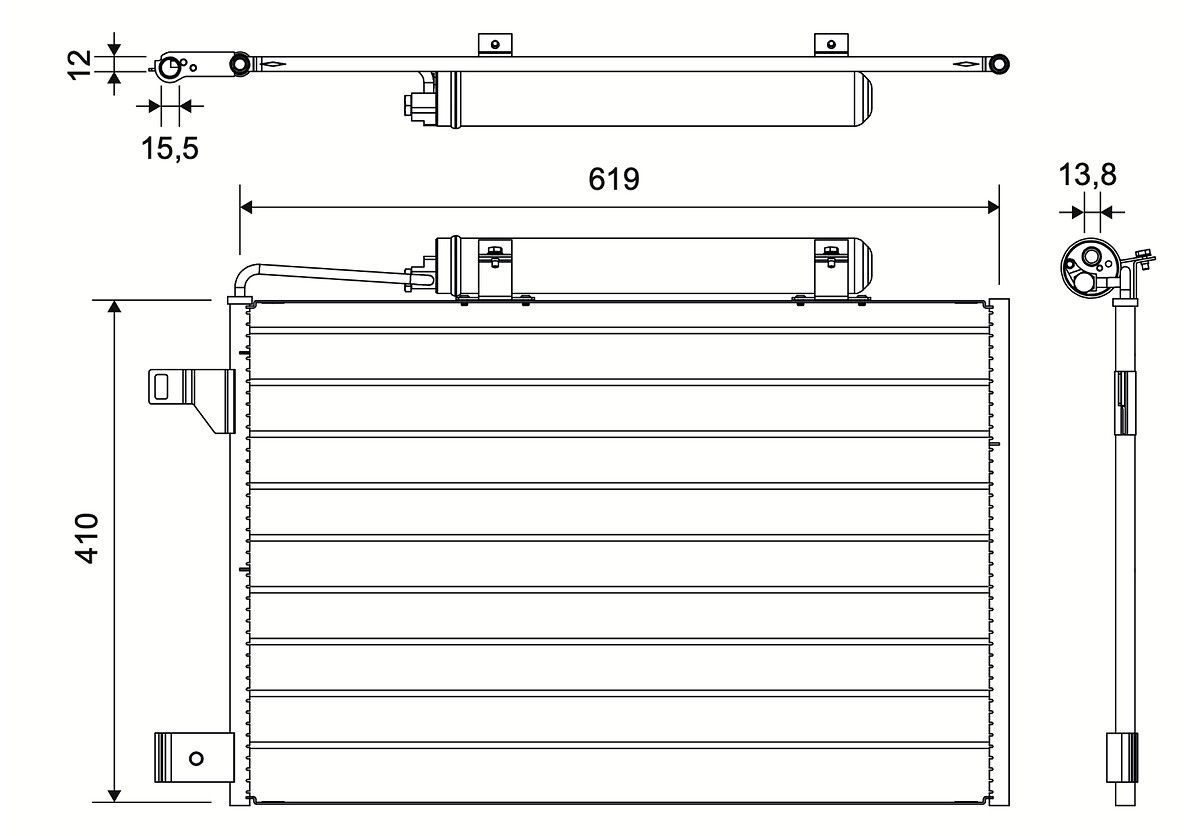 Klima Radyatoru A-Class W169 04>12 B-Class W245 05>11 | VALEO 814376 | OEM A1695001154