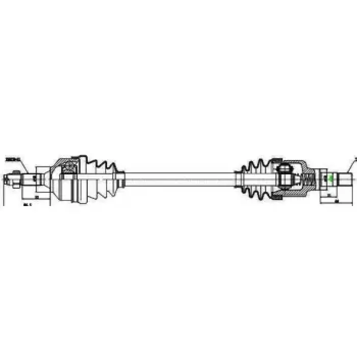 Aks Sol Komple C2 C3 C3 2 (Dis Freze: 22 Ic Freze: 21 Boy:637MM) DV4TD (1,4HDI 8V) | GSP 210001 | OEM 3272ES