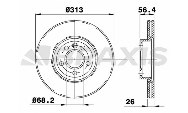On Fren Disk Aynasi Ford Galaxy 2.8I | BRAXIS AD1089 | OEM 1108038
