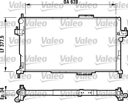 Motor Su Radyatoru Mekanik Y17DT Corsa C Combo C | VALEO 732824 | OEM 1300233 1300233 1300332 9196694 1300332 9196694