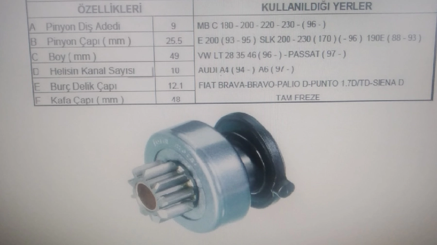 Mars Dişlisi 9 Dış Wv Golf Passat Audi A4-A6 Fiat (Zen 925 Fm 53630) SHB0925, ZEN0925, 53630, 15 | OEM PRS-15618