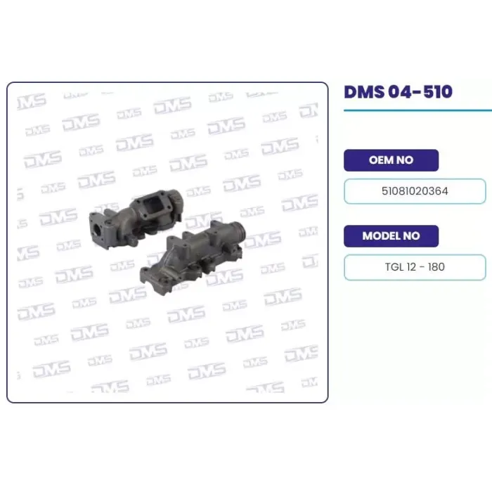 Egzoz Manifoldu Takim MAN Tgl D0834 Euro 5 | DEMOSAN 04-510 | OEM 51081020364 51081016327