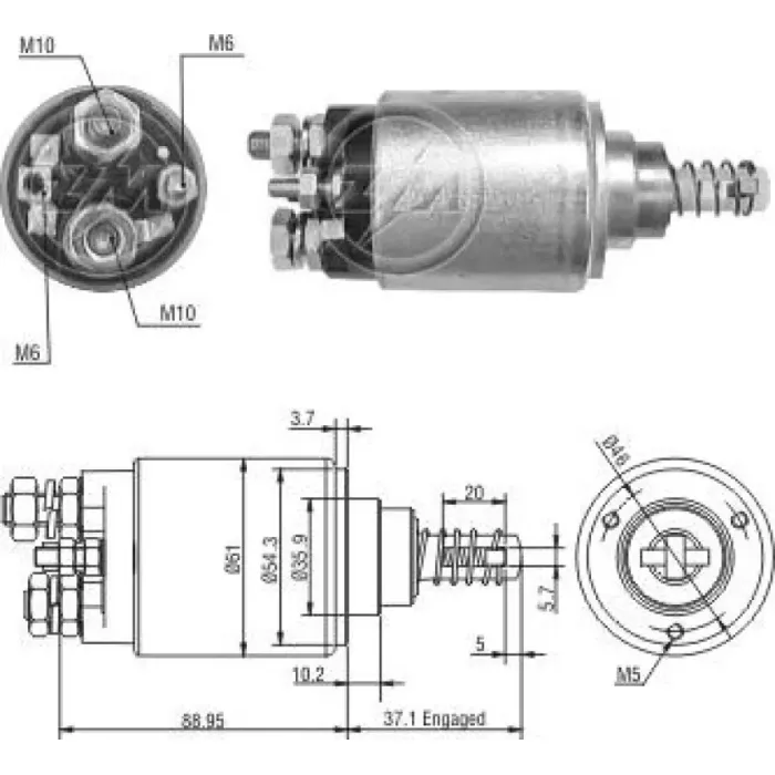 Mars Otomatigi 24V Mercedes Axor Atego Citaro Ym 3 Delik | ZM 1639 | OEM 0011524810 0011528010 0011521710