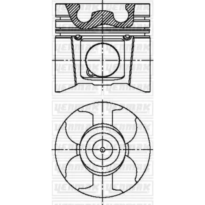 Motor Piston+Segman Master 2.5 Dci-Movano 2.5CDTI (G9U) 115HP EURO3 (89.00MM) / (Std) | YENMAK 31-04159-000 | OEM 7701477122 7701477122 7701477121 7701477121