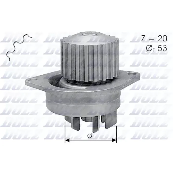 Devirdaim Su Pompasi P106 P206 P306 Saxo Xsara TU5JP (1.6 8V) P106 Saxo TUD5 1.5D (20 Dis) | DOLZ C111 | OEM 1201E4