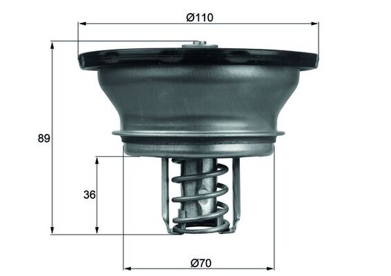 Termostat (82°) Renault Premium 420 / 440 / 460 / Volvo Fh-Fm Y.M. Euro 5 | MAHLE THD382 | OEM 20463750 20560249 21237213 7421237213 21412639 21613426