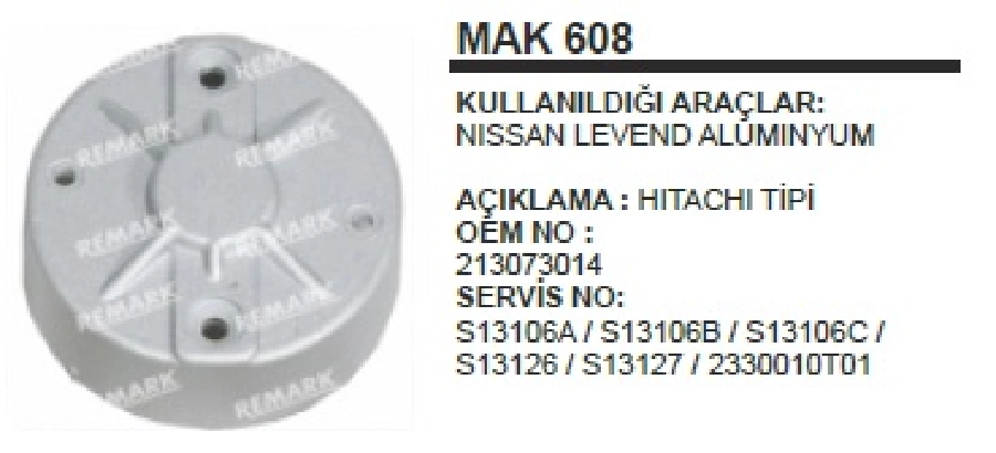 Marş Arka Kap. Levent Nissan Alım. MAK608 | OEM MC608