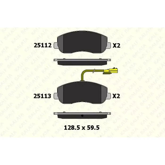 Arka Fren Balatasi Master 3 Movano B 2,3CDTI 07 / 10> Tek Teker | KALE B 25112 181 05 ANS | OEM 440601147R 440600264R 440601186R
