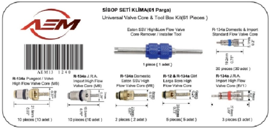 Sibop Seti Klima | OEM AEM131240