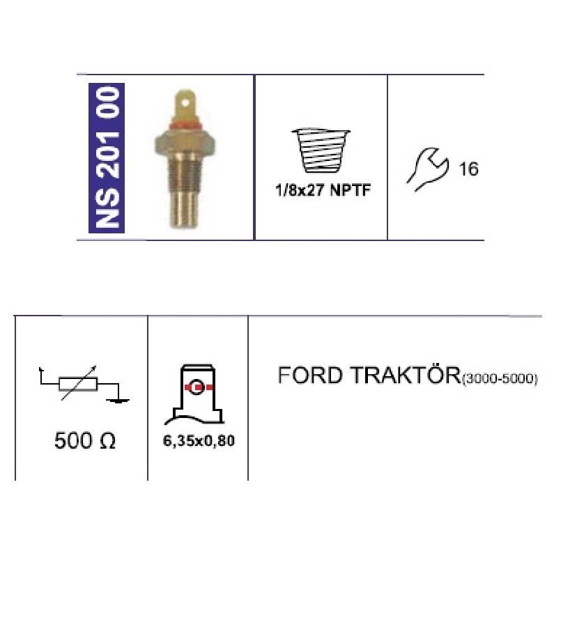 Müşür Hararet - Ford Tr, 2000-3000-4000-5000-7000-Anadol | OEM NS20100