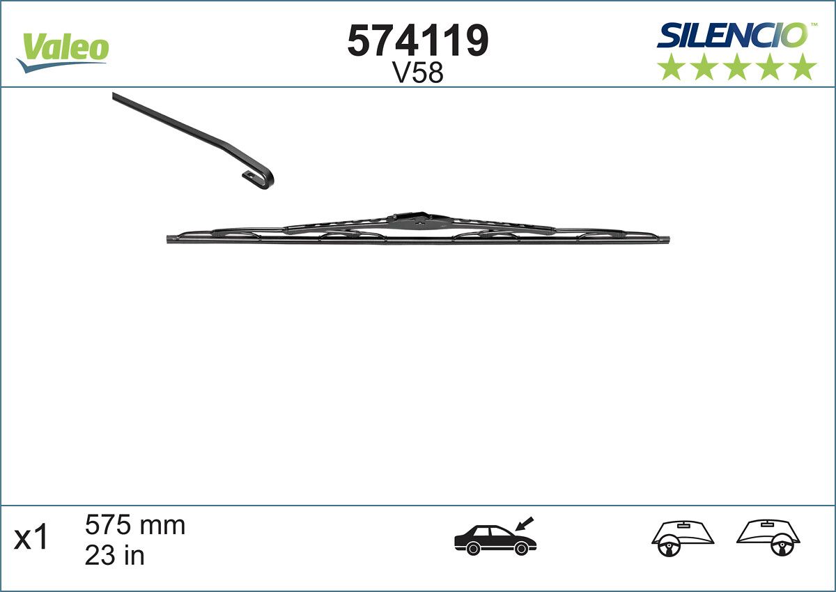 Silecek Supurgesi 575MM Bravo Bravo Palio | VALEO 574119