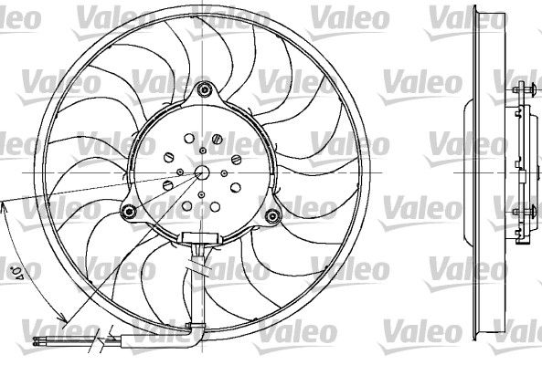 Fan Motoru Kucuk Olan (200W 280MM) Audi A4 01>08 A6 02>05 | VALEO 698611 | OEM 8E0959455B 8E0959455B 8E0959455N 8E0959455N