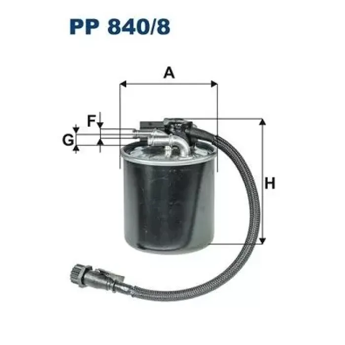 Yakit Filtresi X204 09>15 W204 08>14 S204 08>14 W212 09>15 C207 10>16 W166 11>15 Vito W639 10> W447 14> W639 10> Sprinter 09> | FILTRON PP840/8 | OEM A6510901552