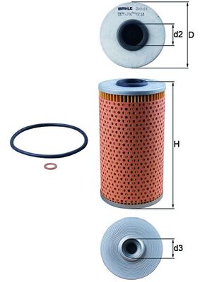 Yag Filtresi Bmw E31 E32 E34 E38 M60 M70 | MAHLE OX103D | OEM 11421729628 11421729628 11421731634 11421731634