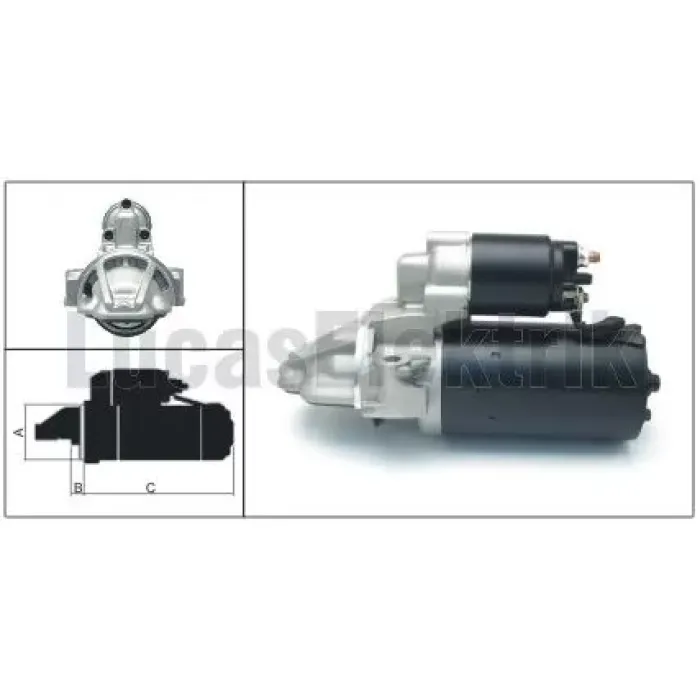 Mars Motoru 12V 2KW (12 Dis) Transit V347 2,2TDCI / 2,4 Tdci / 3,2TDCI 06 /> Boxer 3 Jumper 3 22DT Puma (2,2HDI) Ducato 2,2JTD 100CV | LUCAS LES0309 | OEM 6C1T 11000 AF 5802.AS