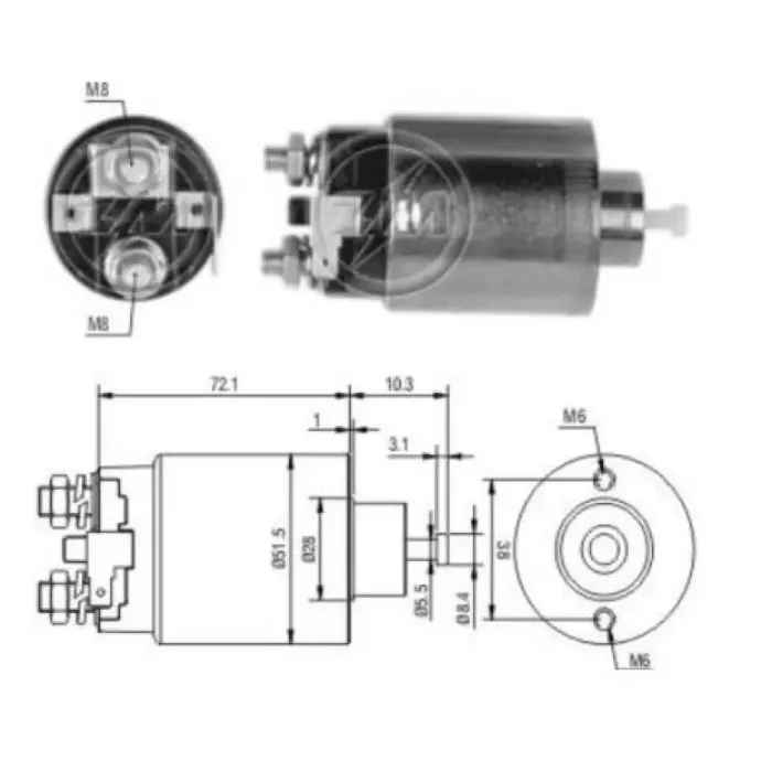 Mars Otomatigi 12V Mitsubishi Hyundai Suzuki Samurai | ZM 0790 | OEM 2334330R11 M371X69171 ME35618X10