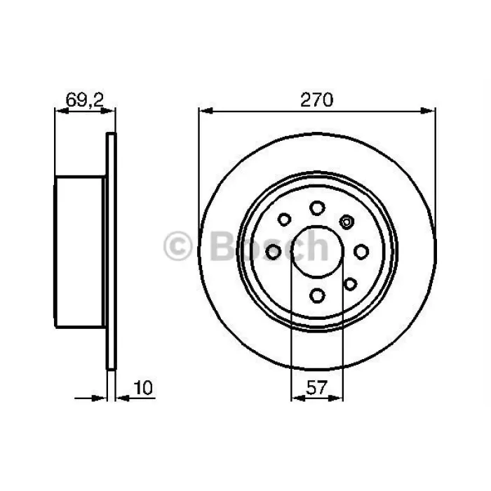 Arka Fren Diski (4 Bijon) Vectra B 1,6I 16V 1,7 Td 1,8I 16V 95 > | BOSCH 0986478420 | OEM 569117 569117 569209 90512909 569209 90512909