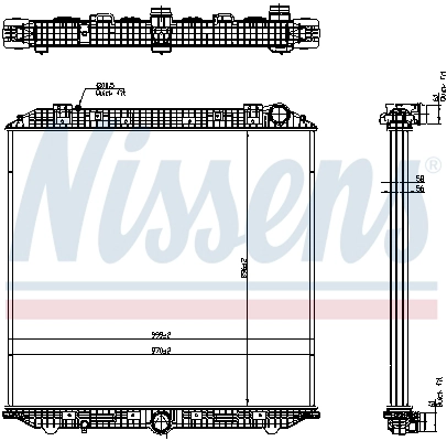 Motor Su Radyatoru Cercevesiz Mercedes Actros MP4-5 11>/Antos 12>/Arocs 13> OM471-470-936 EURO6 | NISSENS 671750 | OEM 9605000801 A9605000801