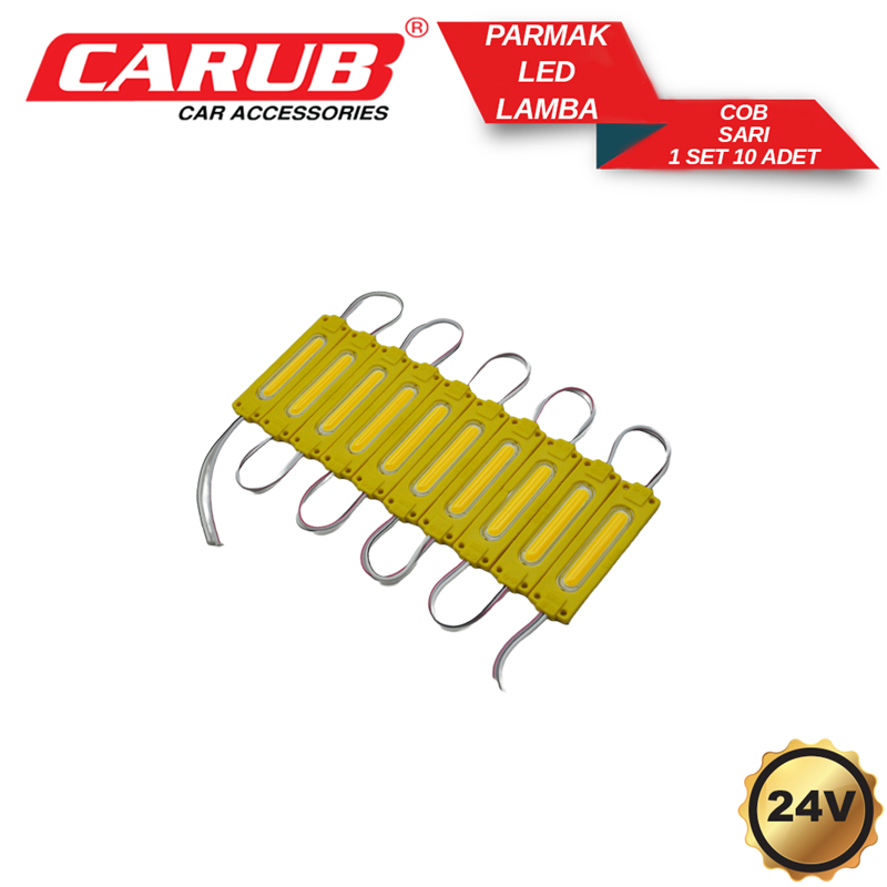 Carub 24V 10 Lu Parmak Lamba Sarı Balık Sırtı