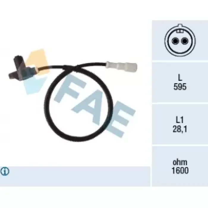 ABS Sensoru Astra F | FAE 78400 | OEM 1238424