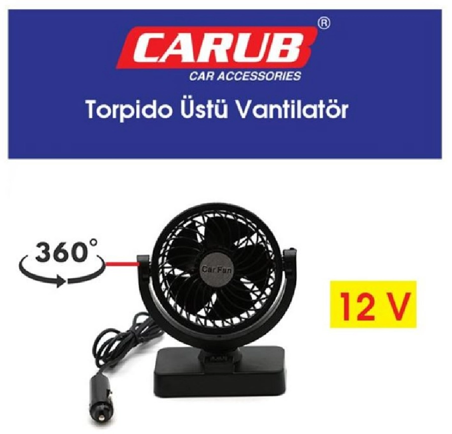 Vantilatör 12V Torpido Üstütekli Fan Ayarlı | OEM BR6400608