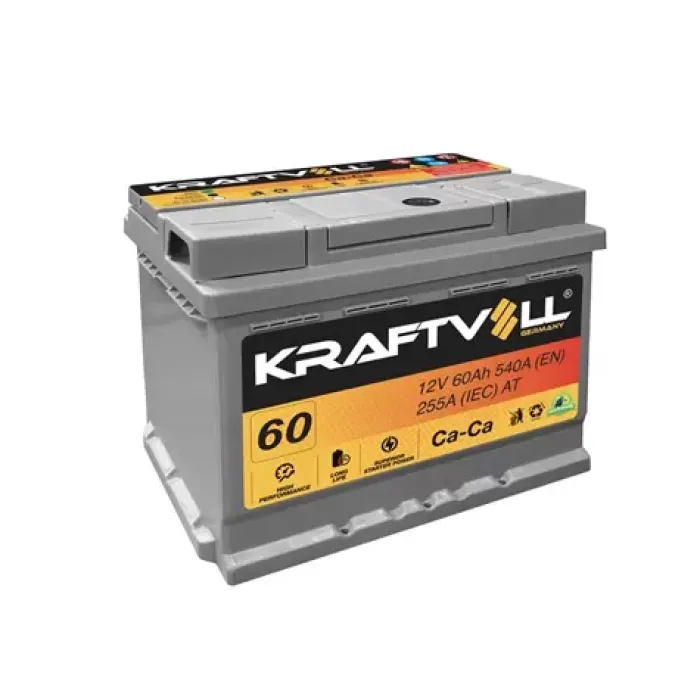 Aku 12V 60 Ah L2 (242×175×190) Tam Kapali | KRAFTVOLL 18010007 | OEM 55179213 KBE0H5540AA