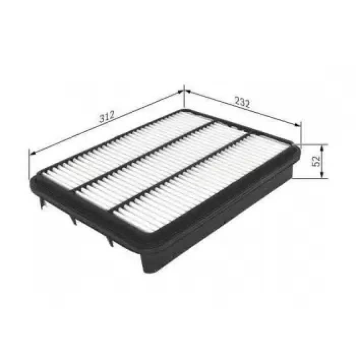 Hava Filtresi Toyota Land Caruiser D4D 01-12 | BOSCH F026400225 | OEM 17801 17801 50040 50040