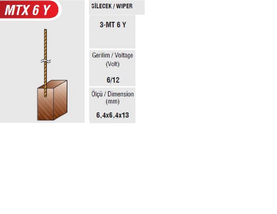Silgi Kömürü | OEM MTX6Y