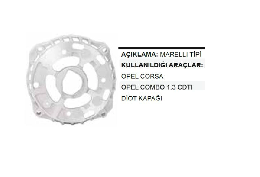 Marelli T Opel Corsa, Combo 1,3CDTI Dıotkap | OEM XDK442
