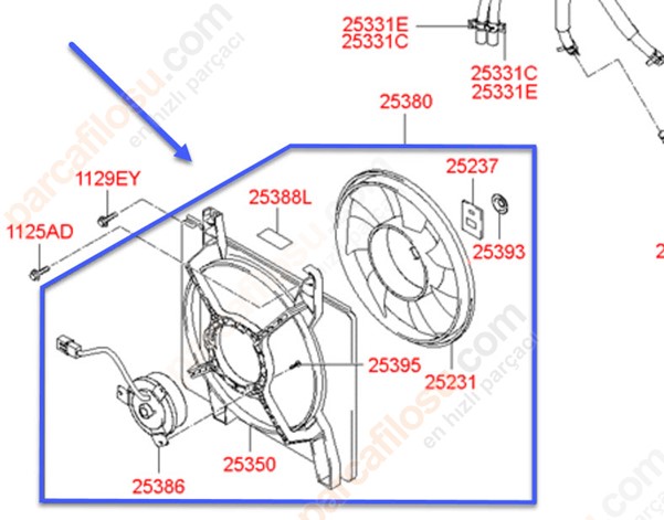 Motor Su Radyatoru Kia Cerato 1,6 2,0 2004> Otomatik | MAHLE CR 1336 000P | OEM 25310-2F030