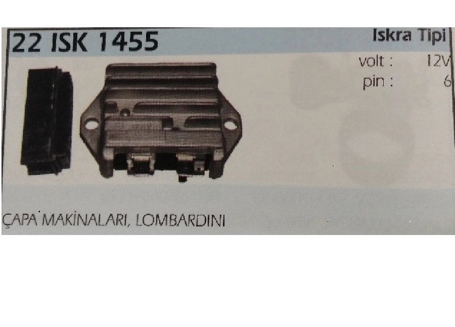 Konjektör - 12V 6 Uçlu Çapa Makinaları-Lombardını | OEM 22ISK1455