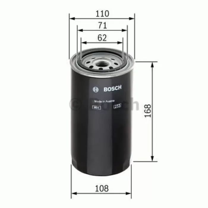 Mazot Filtresi - Iveco / Eurotrakker MP190-MP720 Arasi Stralis 260S 43-440S 48 Eurostar 190-260-440 / Ford Cargo 1846 | BOSCH F026402034 | OEM 500315480 2994048 504082384 DC46 9176 AA