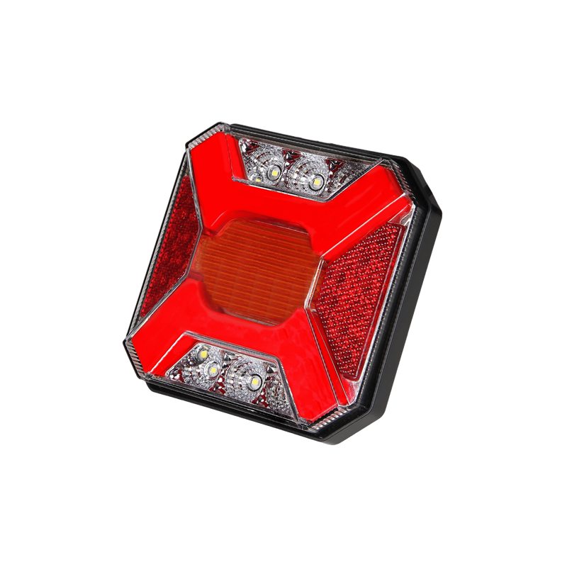 Ledli Ledli Hamburger Stop Kare 4 Fonsiyonlu 12-24 Volt