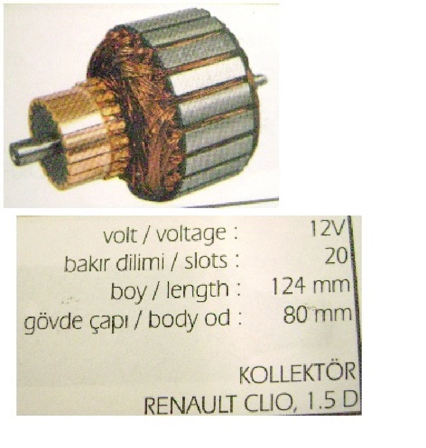 Direksiyon Mot Kollektörü 12V Clio, Kango 1.5D, Partner | OEM 69.9-1000