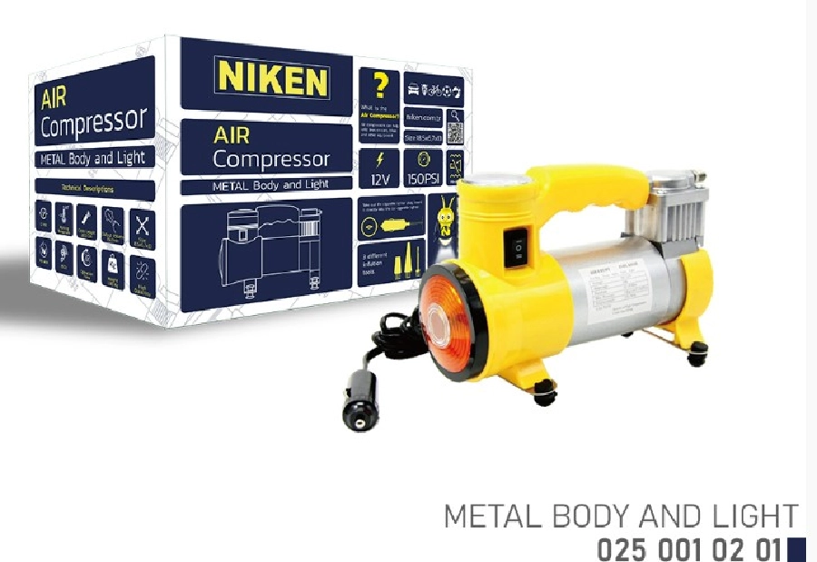 Hava Kompresörü Sarı Metal Gövde 12V | OEM 0250010201