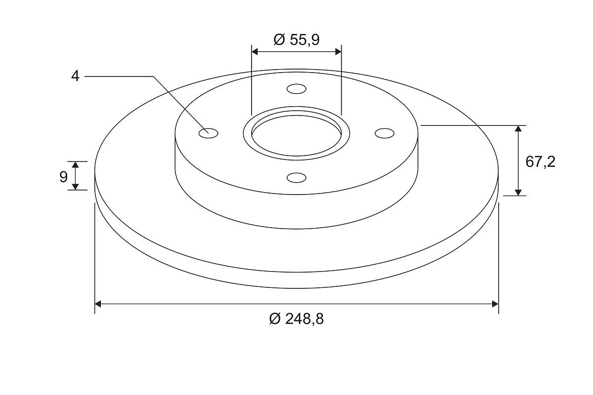 Arka Fren Disk Aynasi C4 P307 (Poryali RULMANSIZ)1,4I 1,6HDI 1,6I 2,0HDI 2,0I | VALEO 197307 | OEM 4246.Z9 4246.Z9 4249.34 4249.34