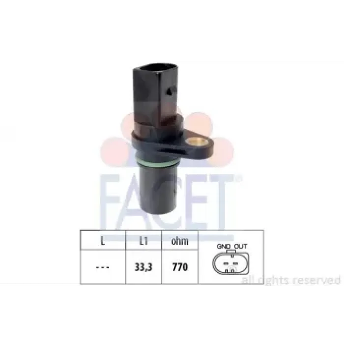 Krank Devir Sensoru Amarok 10> Passat/Cc 08>15 Golf 07>14 Jetta 06>14 | FACET 9.0640 | OEM 06H906433