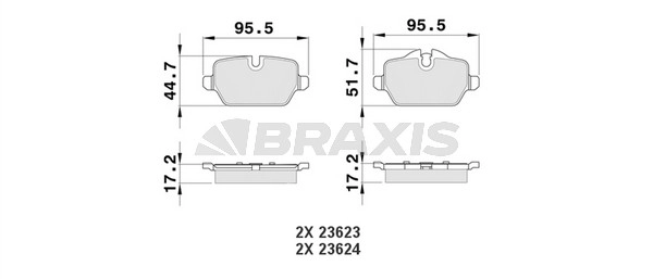 Arka Fren Balatasi BMW E90 E87 | BRAXIS AA0133 | OEM 34216788183