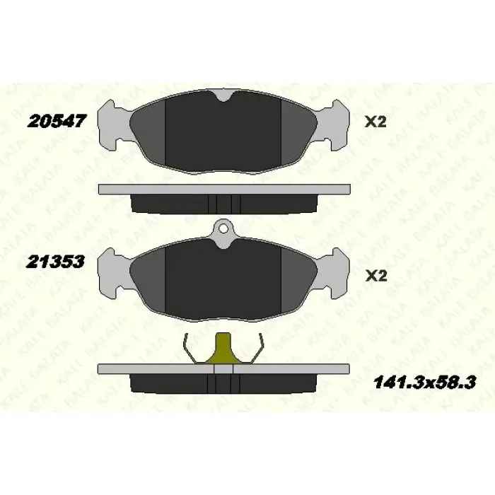 On Fren Balatasi Vectra A Astra F Corsa A B Combo B | KALE B 20547 168 05 ANS | OEM 1605881 1605810 1605824 160588