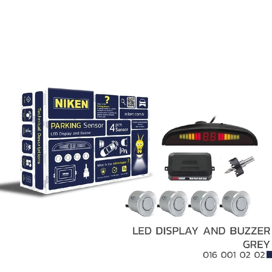 Park Sensörü LED Ekran Ses İkazlı Gri 22mm | OEM 0160010202