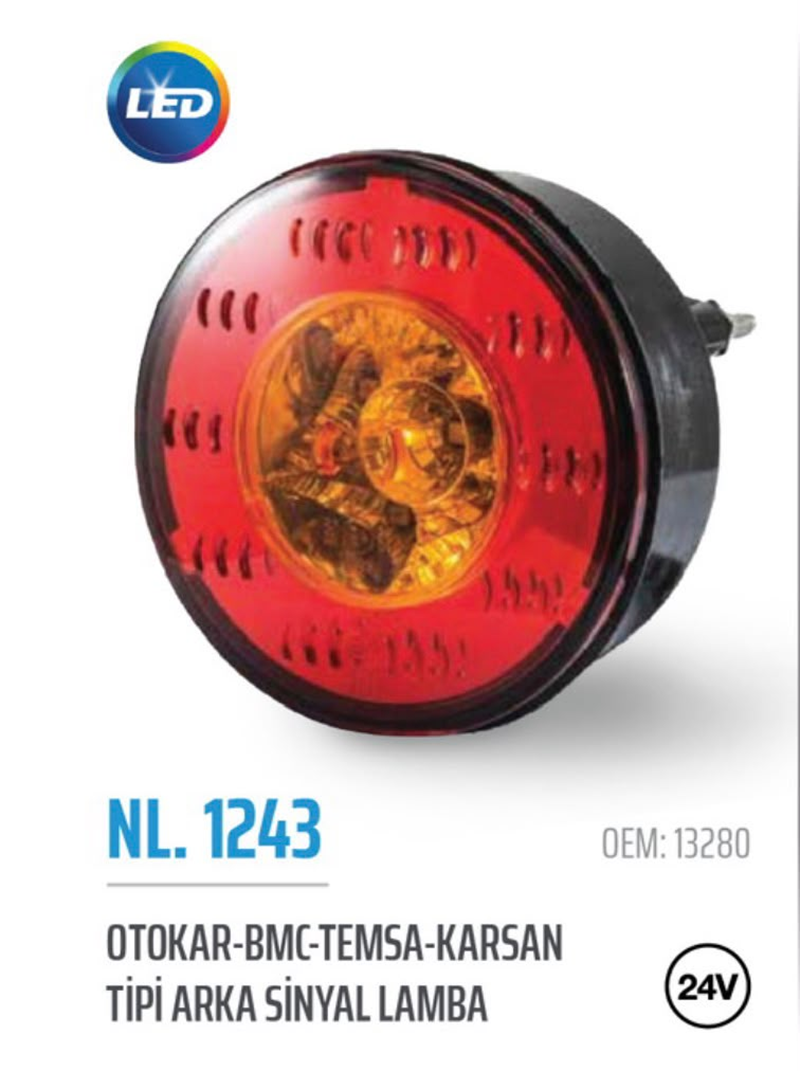 Otokar Bmc Temsa Karsan Tipi Arka Sinyal Lamba 24 Volt