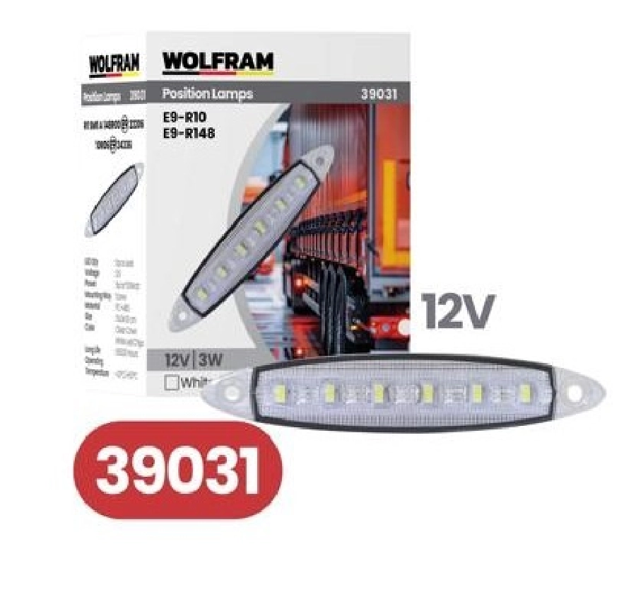 Yan Pozisyon Lamba 6 LED Beyaz E Belgeli 12V E2W E9 | OEM 39031