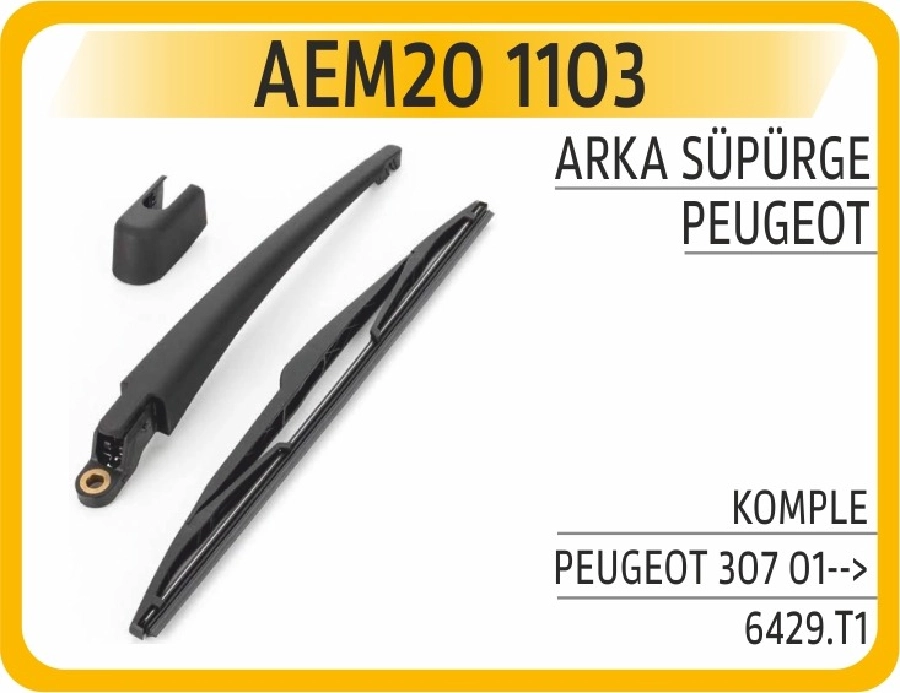 Silgi Paleti Arka + Kol Peugeot 307 2001 ve sonrası 6429.T1 | OEM AEM201103