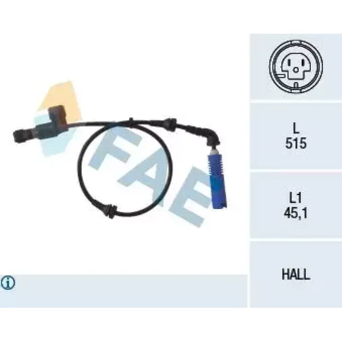 ABS Sensoru On Sol BMW E46 Z4 E85 | FAE 78014 | OEM 34526752681