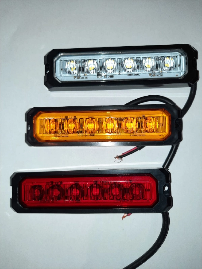 Çakar Lamba 6 LED Mercekli Büyük Tip Sarı | OEM FR0404S