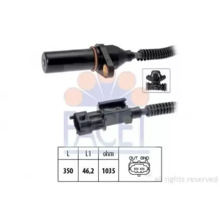 Krank Pozisyon Sensoru Accent Blue 2011 -> I20 2012 -> I30 2007 -> IX35 2009 -> Tucson 2010 -> / Ce | FACET 9.0571 | OEM 391802B000