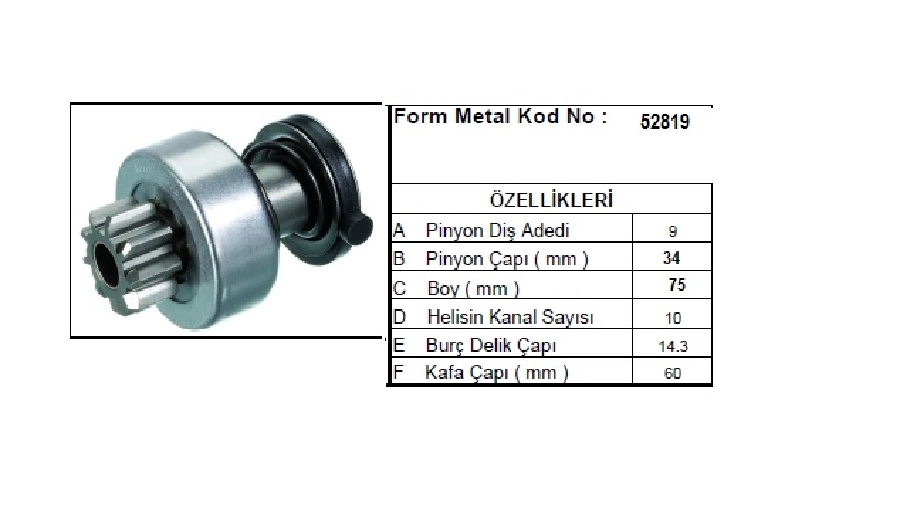 Marş Dişlisi 9D Bosch Tipi New Holland-Ford Traktör | OEM 52819