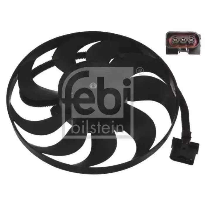 Fan Motoru (150 / 60W 290MM) Golf IV 98>06 Bora 99>05 Polo / Classic 04>08 A3 97>03 Tt 99>06 Cordoba 03>09 Ibiza 02>10 Leon 00>06 Toledo 99>04 Fabia 00>08 Octavia 97>11 | FEBI 14744 | OEM 1J0959455M 1J0959455M 6Q0959455L 1J0959455L 6Q0959455L