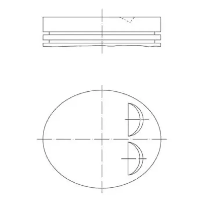 Motor Piston Segman (79,00) / (0,50 Farkli) P106 Gti Saxo Vts TU5J4 (1,6 16V) | MAHLE 039PI00122002 | OEM 0628C7